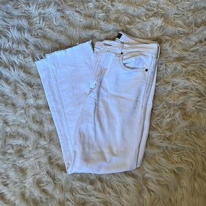 ABERCROMBIE white straight leg jeans